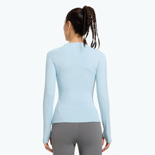 Load image into Gallery viewer, Women's High-Elasticity Slim-Fit Yoga Suit Outdoor Breathable Quick-Dry Zip-Up Stand Collar Running Sportswear
