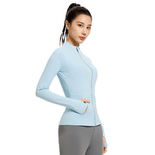 Load image into Gallery viewer, Women's High-Elasticity Slim-Fit Yoga Suit Outdoor Breathable Quick-Dry Zip-Up Stand Collar Running Sportswear
