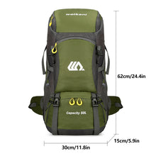 Load image into Gallery viewer, 50L Outdoor Sports Backpack Hiking Camping Pack with Reflective Strips and Mesh Bags Waterproof Abrasion-Resistant Travel Bag
