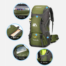 Load image into Gallery viewer, 50L Outdoor Sports Backpack Hiking Camping Pack with Reflective Strips and Mesh Bags Waterproof Abrasion-Resistant Travel Bag
