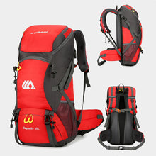 Load image into Gallery viewer, 50L Outdoor Sports Backpack Hiking Camping Pack with Reflective Strips and Mesh Bags Waterproof Abrasion-Resistant Travel Bag
