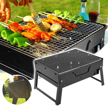 Load image into Gallery viewer, 35*27*20CM Portable Foldable Drawer BBQ Grill with Iron Mesh Outdoor Camping Party Supplies
