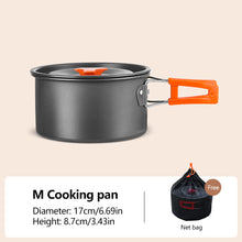 Load image into Gallery viewer, Portable Camping Cookware Set Heat-Resistant Aluminum Frying Pan Pot Kettle for Hiking Picnic with Storage Bag
