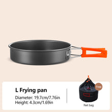 Load image into Gallery viewer, Portable Camping Cookware Set Heat-Resistant Aluminum Frying Pan Pot Kettle for Hiking Picnic with Storage Bag

