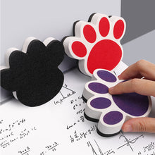 Load image into Gallery viewer, Vibrant Color Non-Scratch Surface Ergonomic Grip Magnetic Whiteboard Eraser Cartoon Bear Footprints EVA Blackboard Eraser

