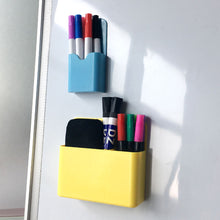 Load image into Gallery viewer, Plastic Magnetic Pen Holder Erase Marker Storage Box Pencil Organizer for Home Office Whiteboard Fridge Refrigerator
