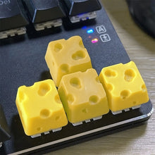 Load image into Gallery viewer, 4Pcs Chesse Cake Keycap For ESC Mechanical Keyboard Keycaps Cartoon Cute Personality For KEY CAP
