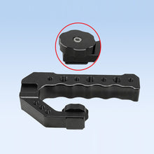 Load image into Gallery viewer, Camera Cage Top Handle with 3/8" ARRI Locating Pins with 1/4" 3/8" Threads Hole &amp; 5 Cold Shoes Mount for DSLR Cages Video Rigs
