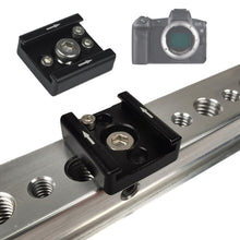 Load image into Gallery viewer, Cold Shoe Mount Adapter 1/4" Screw Mounting Hole For digital DSLR Camera Rig/Cage/Cheese Plate/ Video/Flash Light/LCD Mounting

