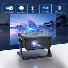 Load image into Gallery viewer, Mini Projector Android11 WiFi6 BT5.0 280 ANSI 720P Built-in App Mirror SmartPhone for 1080P 4K Video Home Cinema

