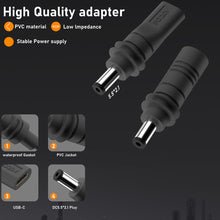 Load image into Gallery viewer, C to DC/D to D Power Adapter for Starlink Mini PD100W USB C Female to DC5521 Male Connector Charge Barrel Jack Power Adapter
