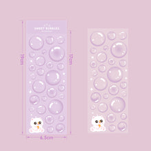 Load image into Gallery viewer, Creative Handcraft Removable Reusable Korean Original Transparent Bubble Ins Style Hand Account Journal Decoration Card Stickers
