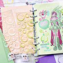 Load image into Gallery viewer, Creative Handcraft Removable Reusable Korean Original Transparent Bubble Ins Style Hand Account Journal Decoration Card Stickers
