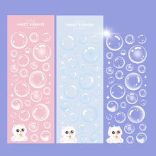Load image into Gallery viewer, Creative Handcraft Removable Reusable Korean Original Transparent Bubble Ins Style Hand Account Journal Decoration Card Stickers
