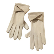 Load image into Gallery viewer, Warm Gloves with Velvet for Women to Use in Winter Touch Screen Elegant Bow Accessories Cycling and Driving Gloves
