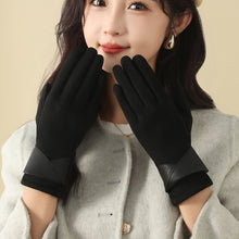 Load image into Gallery viewer, Warm Gloves with Velvet for Women to Use in Winter Touch Screen Elegant Bow Accessories Cycling and Driving Gloves
