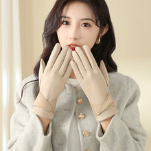 Load image into Gallery viewer, Warm Gloves with Velvet for Women to Use in Winter Touch Screen Elegant Bow Accessories Cycling and Driving Gloves
