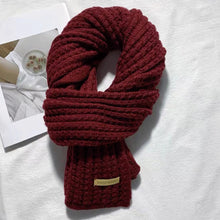 Load image into Gallery viewer, Winter Scarf Women Mens Thick Cable Knit Wrap Chunky Long Warm Scarf for Travel Office Warm Cashmere Scarves Neckercheif
