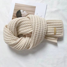 Load image into Gallery viewer, Winter Scarf Women Mens Thick Cable Knit Wrap Chunky Long Warm Scarf for Travel Office Warm Cashmere Scarves Neckercheif
