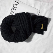 Load image into Gallery viewer, Winter Scarf Women Mens Thick Cable Knit Wrap Chunky Long Warm Scarf for Travel Office Warm Cashmere Scarves Neckercheif
