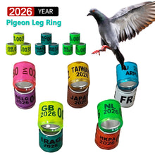 Load image into Gallery viewer, 10/50Pcs 2026 Years Pigeons Foot Ring 8x11mm Pigeons Foot Ring Parrots Leg Rings Birds Training Tool with Nnumbers
