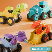 Load image into Gallery viewer, 1Pcs Children Pull Back Toy Car Press Puzzle Dinosaur Engineering Car Model Collection Cartoon Educational Kids Excavator Car Toys
