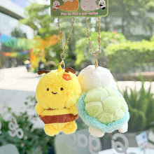Load image into Gallery viewer, Pair of Magneticed Couple Cat Bear Plush Keychain Cute Creative Plush Kawaii Magneted Backpack Pendant Toy Girl Holiday Gift Car Key Accessories
