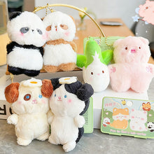 Load image into Gallery viewer, Pair of Magneticed Couple Cat Bear Plush Keychain Cute Creative Plush Kawaii Magneted Backpack Pendant Toy Girl Holiday Gift Car Key Accessories
