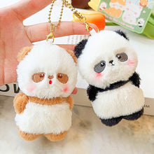Load image into Gallery viewer, Pair of Magneticed Couple Cat Bear Plush Keychain Cute Creative Plush Kawaii Magneted Backpack Pendant Toy Girl Holiday Gift Car Key Accessories
