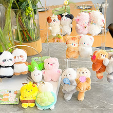 Load image into Gallery viewer, Pair of Magneticed Couple Cat Bear Plush Keychain Cute Creative Plush Kawaii Magneted Backpack Pendant Toy Girl Holiday Gift Car Key Accessories
