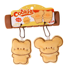 Load image into Gallery viewer, Pair of Magneticed Couple Biscuit Bear Plush Keychain Cute Creative Plush Kawaii Magneted Backpack Pendant Toy Girl Holiday Gift Car Key Accessories
