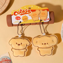 Load image into Gallery viewer, Pair of Magneticed Couple Biscuit Bear Plush Keychain Cute Creative Plush Kawaii Magneted Backpack Pendant Toy Girl Holiday Gift Car Key Accessories
