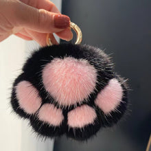 Load image into Gallery viewer, Cat Paw Key Ring for Women Cat Paw Pendant Keychain Couple Keychain Fluffy Faux Fur Car Keychain Charm Gift for Girlfriend

