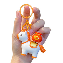 Load image into Gallery viewer, Portable Keychain Rotating Horse Design Key Ring Horse Charm Key Chain Miniature Decompression Toy Pocket-sized Horse Keychain
