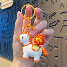 Load image into Gallery viewer, Portable Keychain Rotating Horse Design Key Ring Horse Charm Key Chain Miniature Decompression Toy Pocket-sized Horse Keychain
