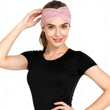 Load image into Gallery viewer, Women Wide Elastic Headbands Hair Wrap Turban Twist Headband Yoga Fitness Running Cycling Sweatband Makeup Hair Hoop
