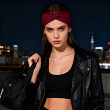 Load image into Gallery viewer, Women Wide Elastic Headbands Hair Wrap Turban Twist Headband Yoga Fitness Running Cycling Sweatband Makeup Hair Hoop
