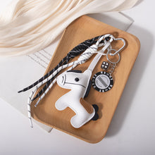Load image into Gallery viewer, 1 Pc Leather Pony Keychain Braided Rope Backpack Pendant For Phone Bag Car Hanging Accessories DIY Decoration
