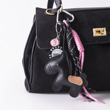 Load image into Gallery viewer, 1 Pc Leather Pony Keychain Braided Rope Backpack Pendant For Phone Bag Car Hanging Accessories DIY Decoration
