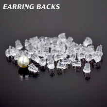 Load image into Gallery viewer, 100Pcs/lot Clear Soft Silicone Rubber Earring Backs Safety Rubber Stopper Jewelry Accessories DIY Ear Plugging
