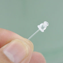 Load image into Gallery viewer, 100Pcs/lot Clear Soft Silicone Rubber Earring Backs Safety Rubber Stopper Jewelry Accessories DIY Ear Plugging

