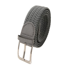 Load image into Gallery viewer, Elastic Woven Belt Casual Women Men's Punched Waist Straps Stretch Canvas Pin Buckle Trouser Belts 130 140 150cm
