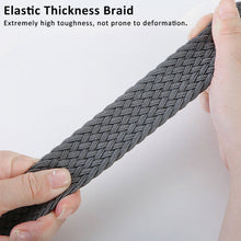 Load image into Gallery viewer, Elastic Woven Belt Casual Women Men's Punched Waist Straps Stretch Canvas Pin Buckle Trouser Belts 130 140 150cm
