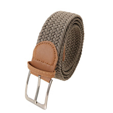 Load image into Gallery viewer, Elastic Woven Belt Casual Women Men's Punched Waist Straps Stretch Canvas Pin Buckle Trouser Belts 130 140 150cm
