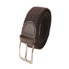 Load image into Gallery viewer, Elastic Woven Belt Casual Women Men's Punched Waist Straps Stretch Canvas Pin Buckle Trouser Belts 130 140 150cm
