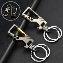 Load image into Gallery viewer, Multi-function Car Keychain with Bottle Opener &amp; Key Waist Clip Hanging Creative Pendant for Couples Gift
