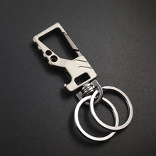 Load image into Gallery viewer, Multi-function Car Keychain with Bottle Opener &amp; Key Waist Clip Hanging Creative Pendant for Couples Gift
