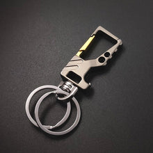 Load image into Gallery viewer, Multi-function Car Keychain with Bottle Opener &amp; Key Waist Clip Hanging Creative Pendant for Couples Gift
