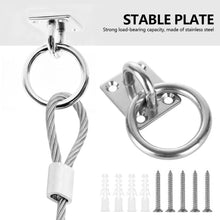 Load image into Gallery viewer, 304 Stainless Steel U-Hook with M5 M6 Thread for Door Boat Ceiling Fan Hanger Multi-purpose Diamond Square Buckle
