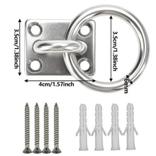 Load image into Gallery viewer, 304 Stainless Steel U-Hook with M5 M6 Thread for Door Boat Ceiling Fan Hanger Multi-purpose Diamond Square Buckle
